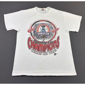 Rare Vintage Y2K Detroit Red Wings Stanley Cup Champions NHL Hockey Large Tee